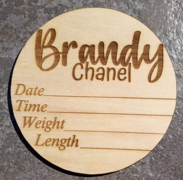 Custom Baby Announcement Sign – Wood Only – Customize Yours Starting at $9