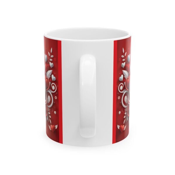 Valentine's Day Love Ceramic Mug - Heart Designs (11oz & 15oz) - Image 3